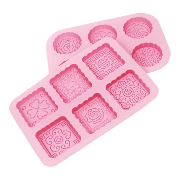 2oz Mooncake Glycerin Chocolate Silicone Mold Pan 4 Type Kitchen Baking Tools