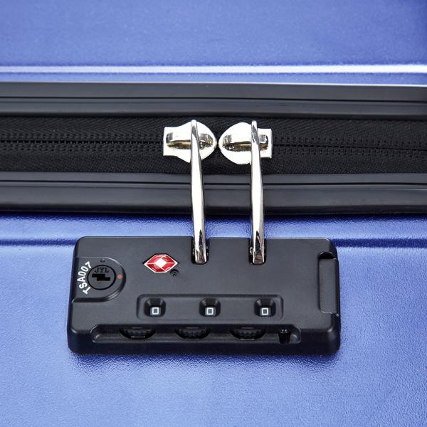 Rueda giratoria lado duro Carga en el equipaje con cerradura TSA de cierre de llave de mano y bolso de viaje de negocios de revestimiento de poliéster 210D