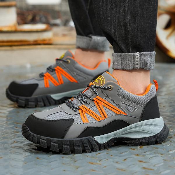 Шэньцзи мужские модные рабочие ботинки стальные пальцы ног стальные подошвы антиразрывные антипрокол строительные безопасные обувь