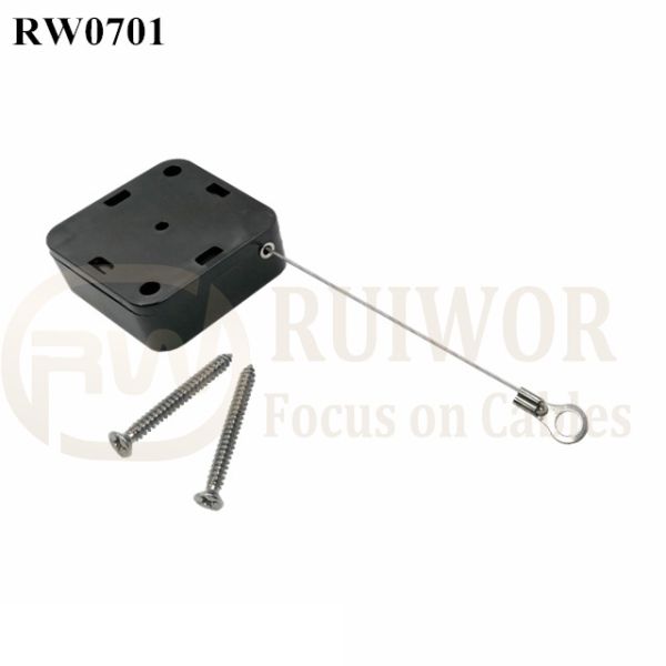 RW0701 Square Retractable Cable Plus Ring Terminal Inner Hole 3mm 4mm 5mm For Option