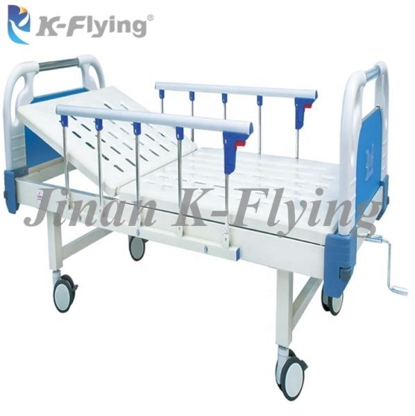 Cold Rolled Steel Portable 1 Crank Hospital Bed Manual Folding