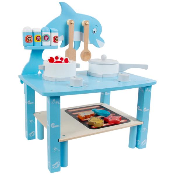 Wooden Dolphin Dining Stove Cartoon Animal Simulation Barbecue