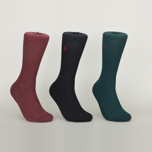 Chaussettes en nylon rouges/de vert fibre de robe, chaussettes respirables de robe de coton organique de cachemire