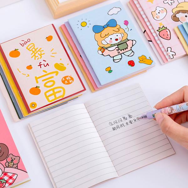 2022 Agenda Organizer A7 tamaño Cuaderno de notas para niños con dibujos animados autoadhesivo