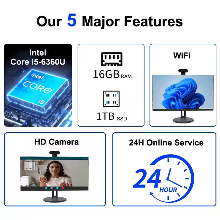 OEM All In One Desktop 23.8' FHD Touchscreen Display, Intel Core I3/I5/I7, 32 ГБ оперативной памяти, 1 ТБ SSD, Окно 10, 24 часа онлайн-сервис