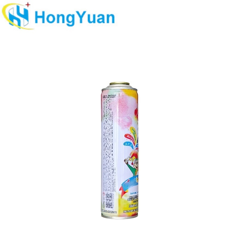 Custom Printed Empty Party Streamer Spray Aerosol Tin Can Wholesale Packaging