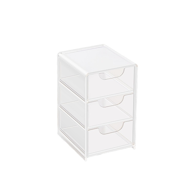 Transparent Multifunctional Acrylic Storage Box Clear Organizer for Makeup Jewelry Contact Lenses Desktop Vanity Organizer