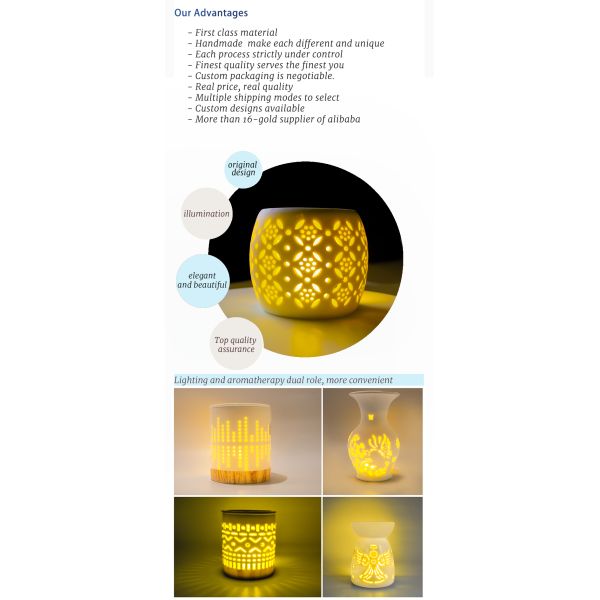 Handcrafted  Ceramic  Essential Oil burner Warmer for Relax