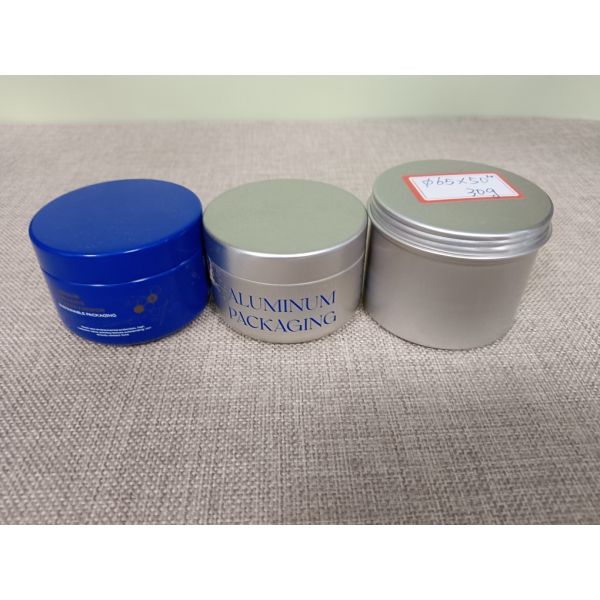 Colorful Brushed Aluminum Tin Can With Inside Screw Lid
