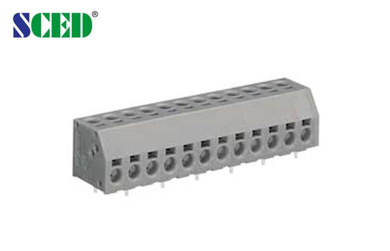 блоки PCB Screwless 300V 10A серые терминальные 5.00mm сооружают, прямоугольный вход провода