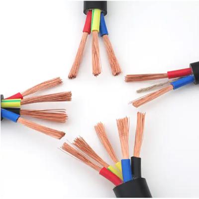 Le PVC de RVV a isolé le doux électrique échoué de noir du câble 0.6/1kv 90°C de RVV a engainé 0,7 1 3mm