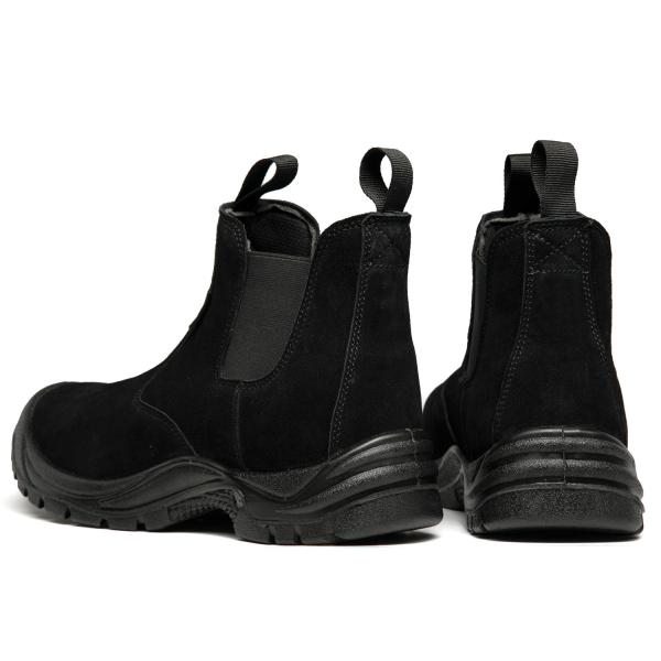 Durable Mid Cut Chelsea Boots Unisex Steel Toe Chelsea Work Boots