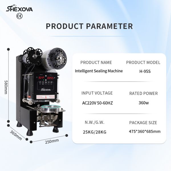 CE Certification Stainless Steel Cup Sealing Machine 90 95 98mm for Milk Tea Plastic Cup