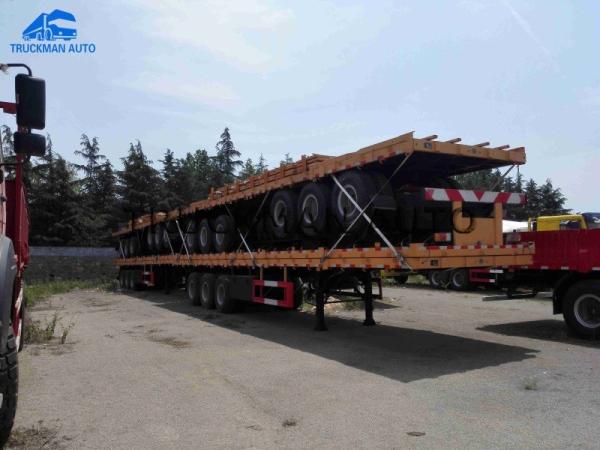 Safety Transport Flatbed Container Trailer Transport 40 Ft With Linglong Tire