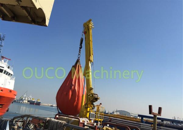 Steel Structure Offshore Pedestal Crane , 30m Pedestal Hydraulic Boom Crane