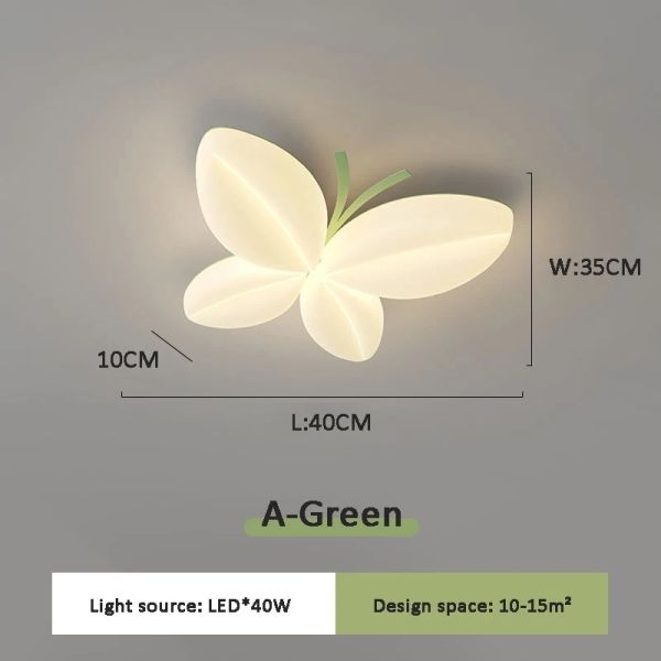 Bedroom Ceiling Lamps Creative Princess Room Little Girl Warm Romantic Butterfly Ceiling Lights(WH-MA-312)