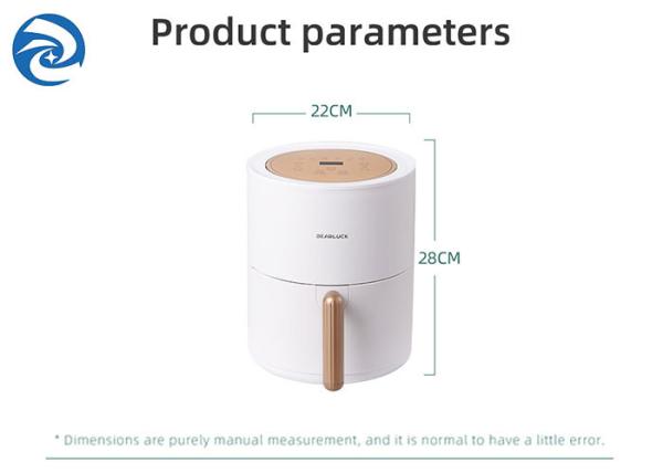 800W 2.5L Smart Home Air Fryer 2.6qt Round Multifunctional
