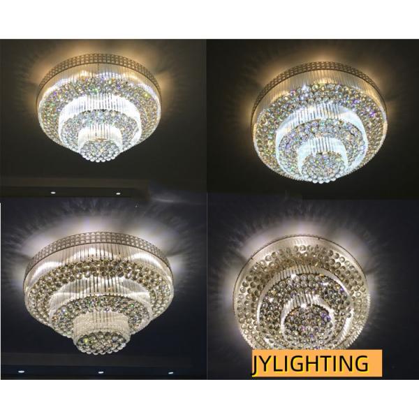 JYLIGHTING Living Room Round Ceiling Lamp Crystal Bedroom Ceiling Lamp Modern Crystal LED Hotel Ceiling Lamp Chandelier