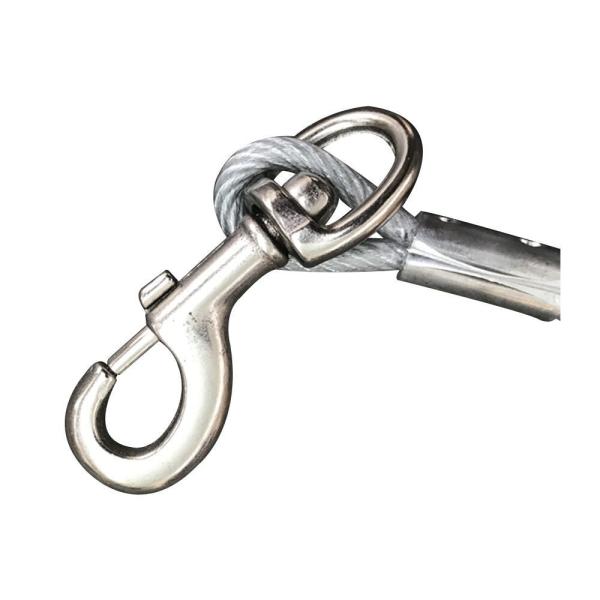 Heavy Duty Dog Tie Out Cable with 100 Pounds Capacity and 20 Foot Length for Large Dogs