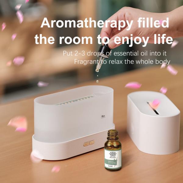Homefish OEM Humidificador Difusor De Aromas 180Ml Diffuser Simulação de Chama Humidificador de Aromas