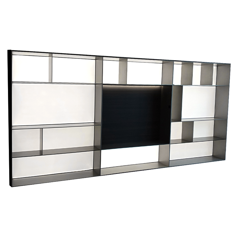 Latest Living Room Wall Hung Tv Light Tv Stand Cabinets Furniture Set Design Modern Luxury Floating Black Tv Units Cabinet