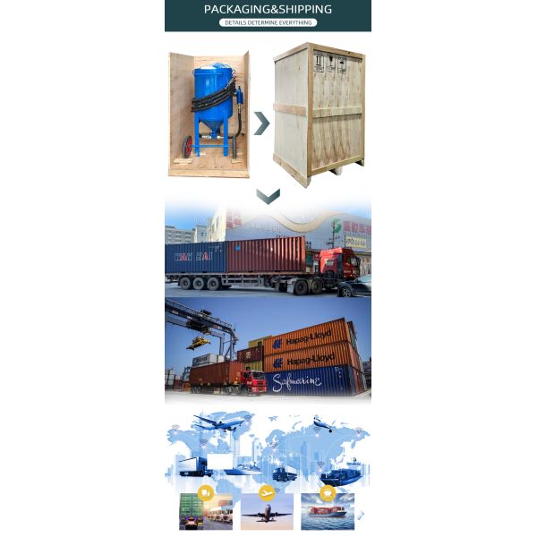Dry / Wet Movable Portable Sandblasting Machine Dust Free Sandblaster Machine