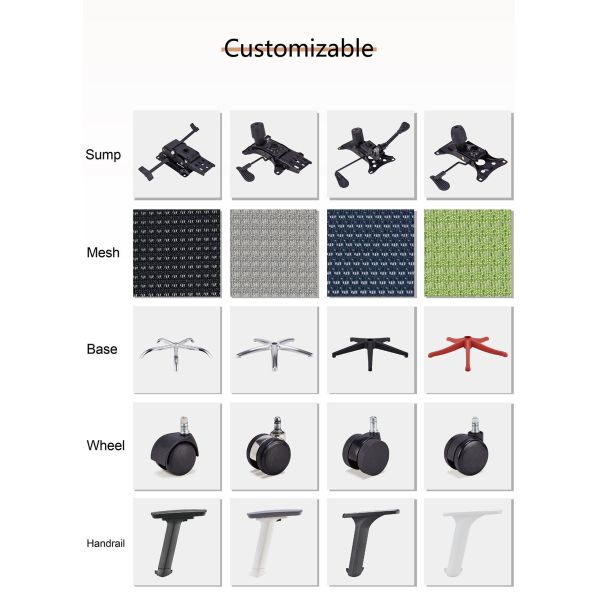 Manufacturer Comfortable High Back Ergonomic Computer Chair Adjustable Full Mesh Swivel Executive Boss Manager Office Chairs