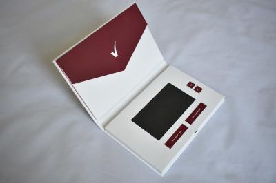 Custom A5 Size Digital Video Book 5 Inch IPS TFT LCD Screen Promotional With Pocket Inside