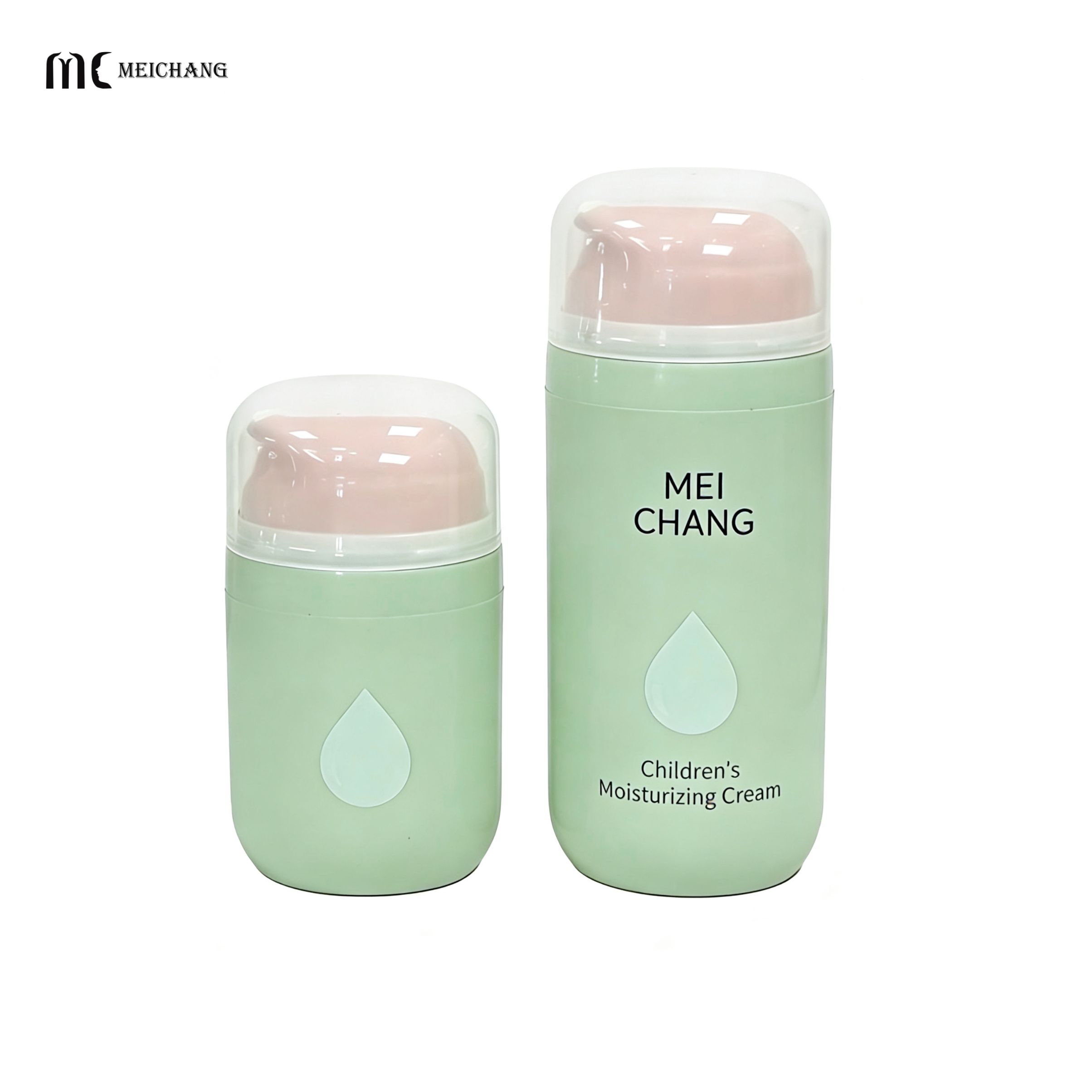 50ml & 100ml Baby Skin Oval Airless Bottle BPA-Free, Leak-Proof PP Packaging for Infant Skincare（MC-244）