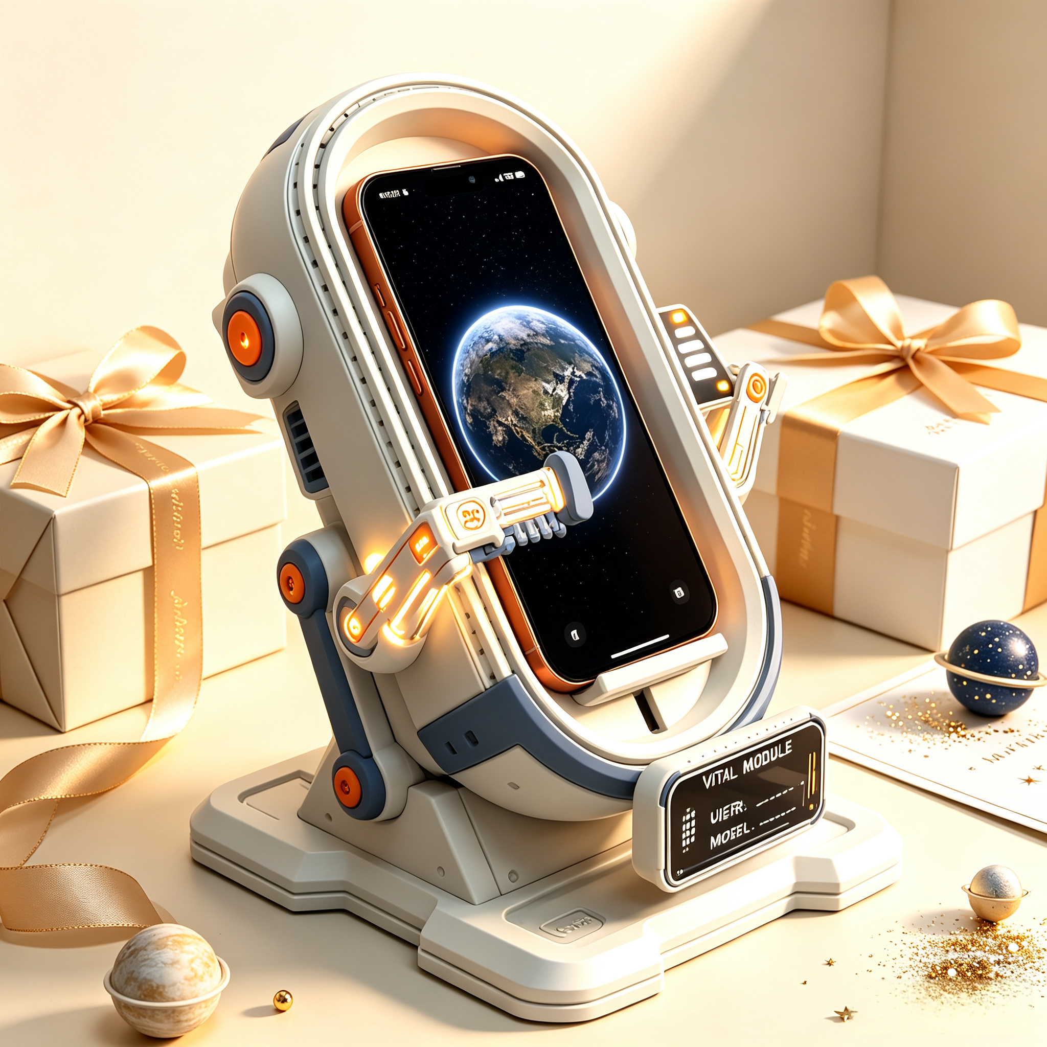 Futuristic Custom 3d Printing Space Station Car Phone Holder For Vehicle Interior