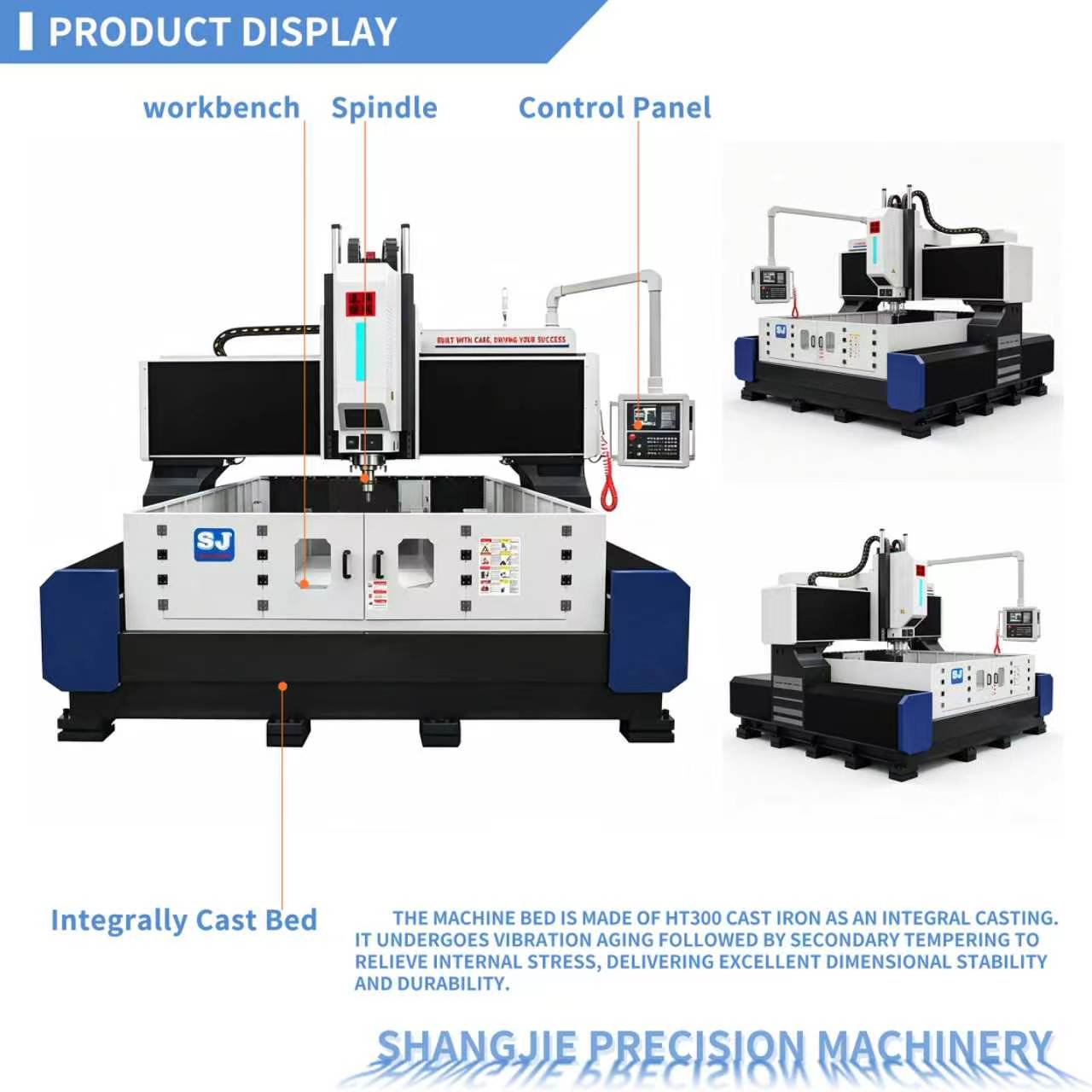 GNC2016 BT50 High-Accuracy Automatic 3-Axis CNC Gantry Drilling and Milling Machine