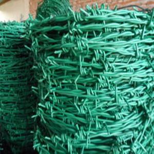10kg 2.5mm Diameter Razor Wire Concertina Green / Silver Barbed