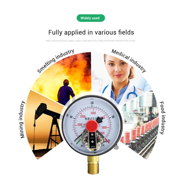 Customized OEM Support Electric Contact Manometer Pressure Gauges with 1.6% Accuracy