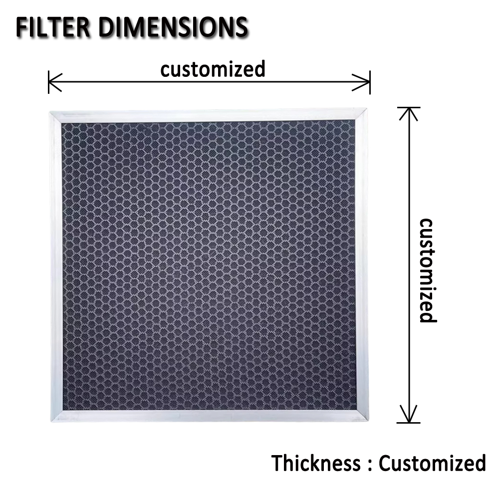 High Permeability Air Purifier Carbon Filter with Honeycomb Activated Carbon Particles for Anti-bacterial Odor Removal