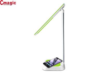10W QI Wireless Charging Bedside Lamp , Green Color Phone Charging Lamp