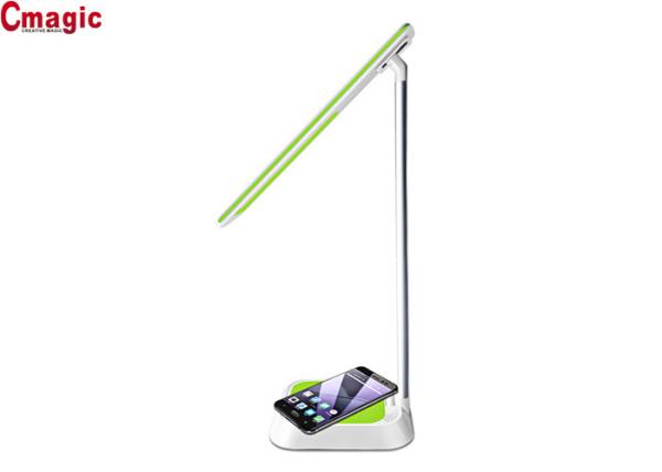 10W QI Wireless Charging Bedside Lamp , Green Color Phone Charging Lamp