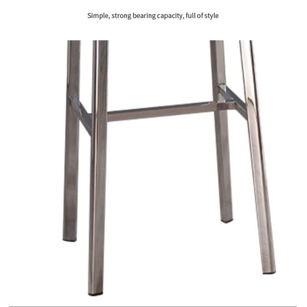 Industrial Style Outdoor Bistro Stainless Steel KTV Chair and SH60cm Bar Table Set