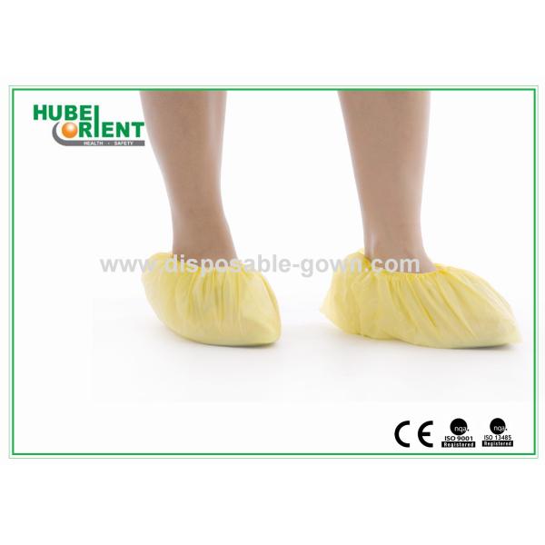 Синяя одноразовая обувь CPE для промышленности, водонепроницаемая одноразовая обувь