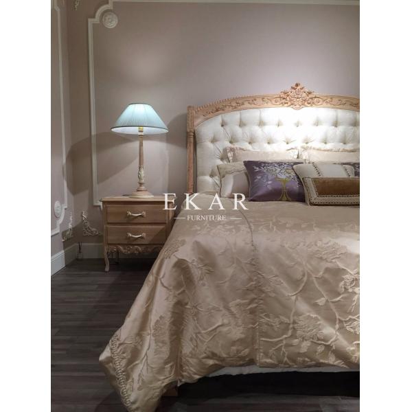 Wooden Frame Bedroom Furniture Luxury Italian Bed