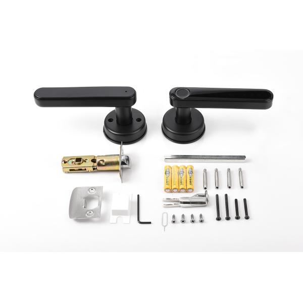 TT Lock APP Fingerprint Lock Bluetooth Smart Lock Digital Electronic Lock Keyless Door Lock Handle Цинковая черная ручка