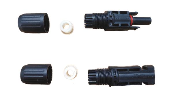 Conector fotovoltaico de 1500 VDC IP65/IP68 PPO/PA com classificação de chama V-0