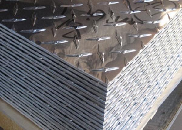 5052 5083 5754 Aluminum Checker Sheet / Aluminum Tread Plate For Trailer Decking Plate