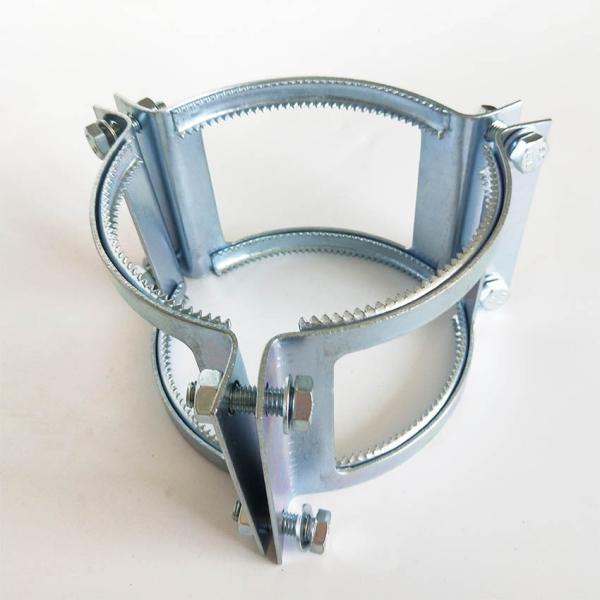 Galvanised Plated Steel Heavy Duty Pipe Clamps Coupling Grip Pipe With Teeth