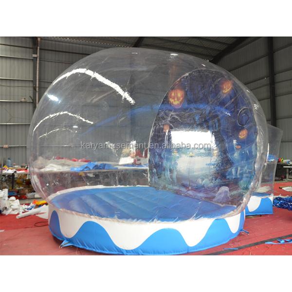 PORTABLE Halloween Snow Globe Tent Transparent Inflatable Bubble House Balloon For Kids