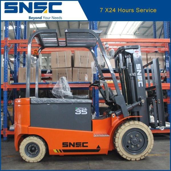 3トンの電動フォークリフトトラック Snsc 3 Way より広いバックミラーとコントローラ