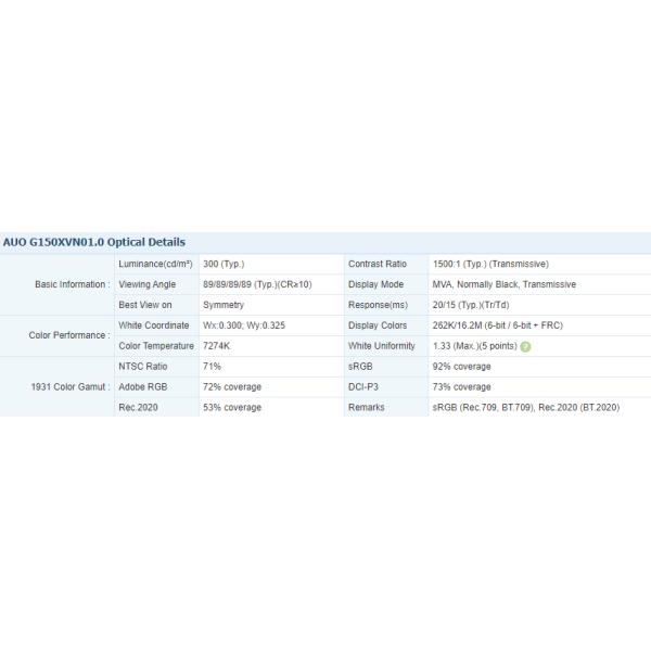 G150XVN01.0 AUO 15.0