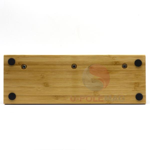 ISO9001 2000 System Natural Bamboo Wood Magnetic Knife Block Holder Customized Design