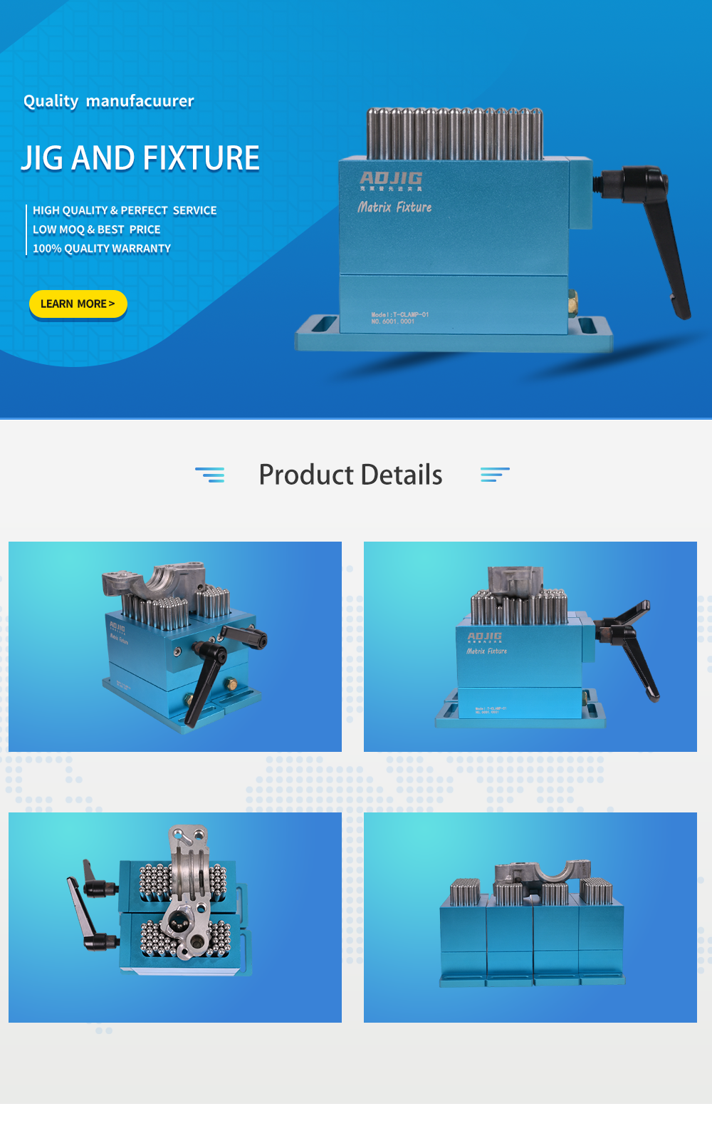 20mm Aluminium Flexible Fixture Rapid Holding Systems Positioning Tooling Fixture