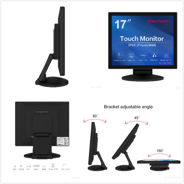 17 Inch 2C Series Mutil Touch Screen Display Monitor With VGA / DVI / USB