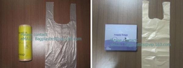Disposable Diaper Bags with Baby Powder Scent | 100% Biodegradable Easy-Tie Nappy Sacks for Home and Travel BAGEASE PAC